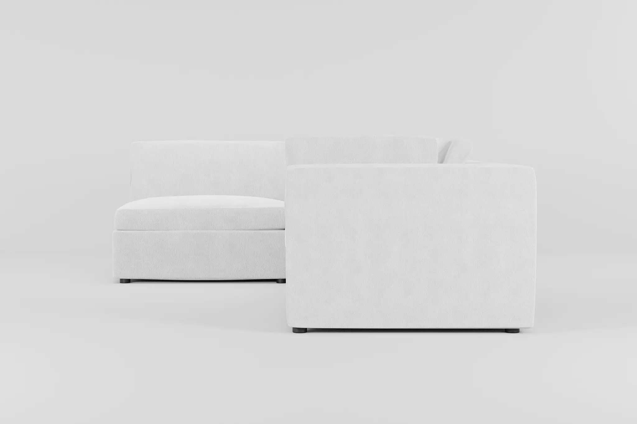 Destin Revenue White Fabric 4-piece Modular Sectional Destin Revenue White Fabric 4-piece Modular Sectional