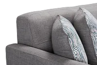 Raya Light Gray Fabric Chaise Sectional