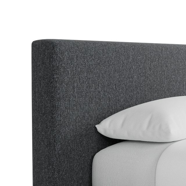 Grayton Delray Dark Gray 44" Upholstered Platform Bed