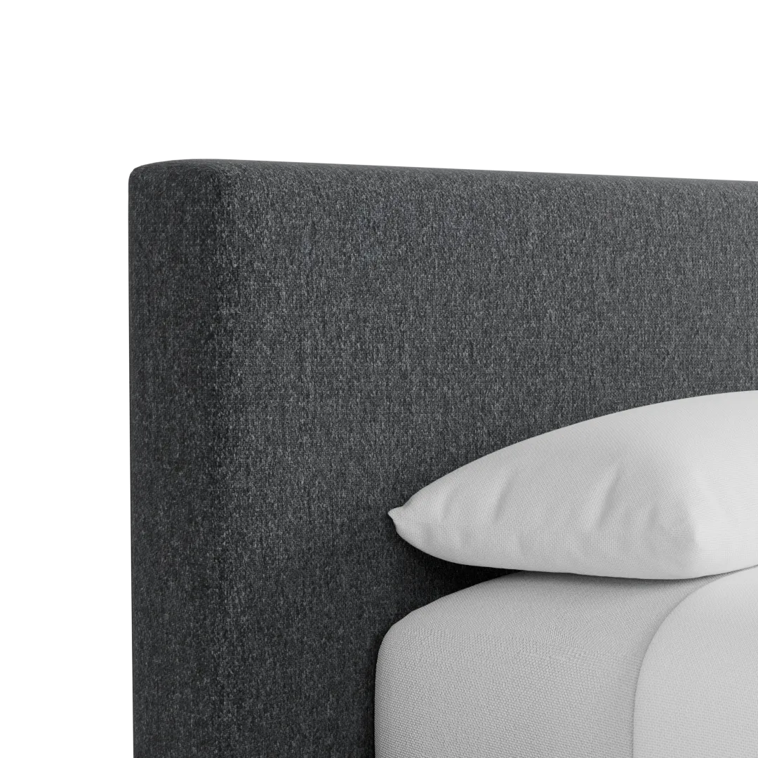 Grayton Delray Dark Gray 44" Upholstered Platform Bed