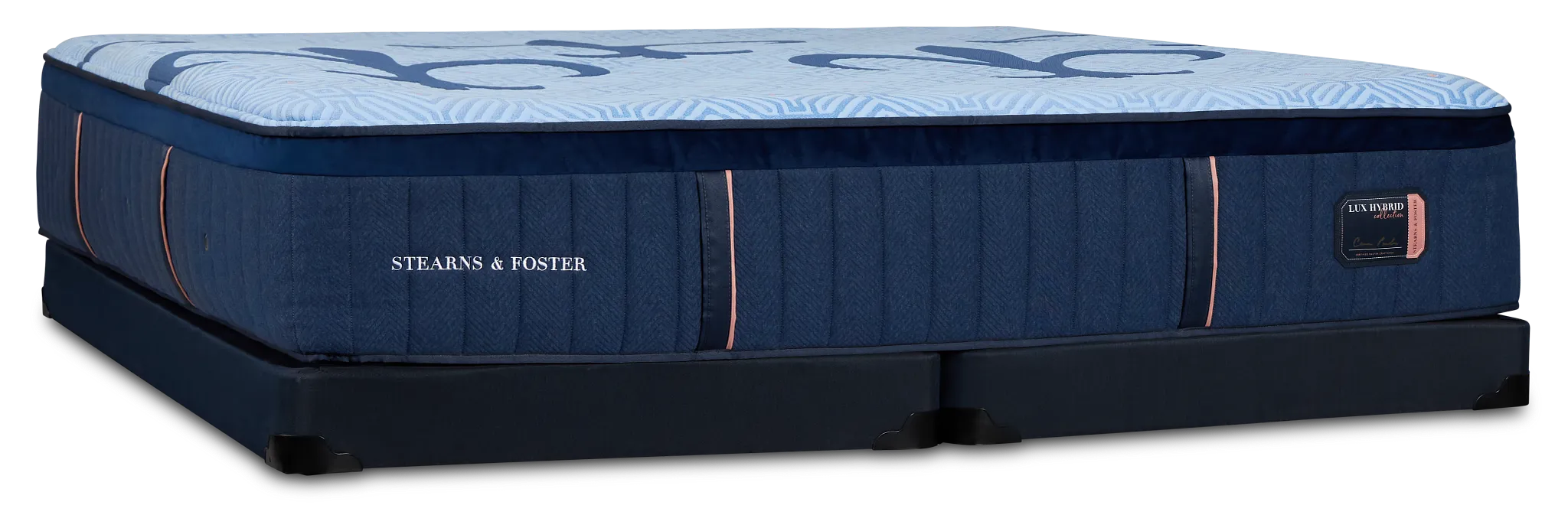 Stearns & Foster Lux Estate Elite Soft Hybrid 14" Soft Low-profile Mattress Set