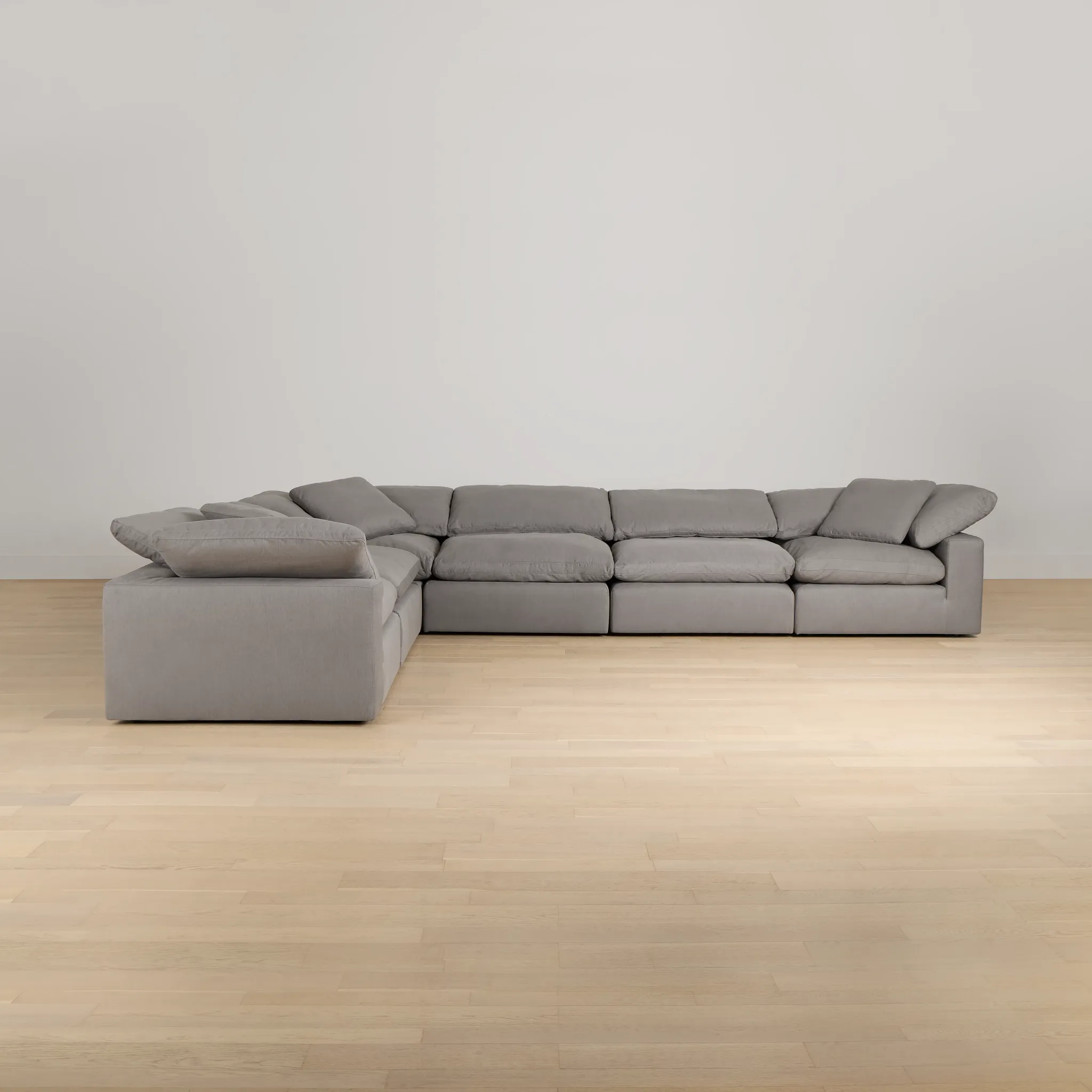 Nixon Light Gray Fabric 6-piece Modular Sectional