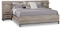 Evanston Gray Spread Bed W/ Two Nightstands