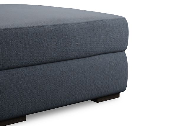 Edgewater Victory Dark Blue Ottoman