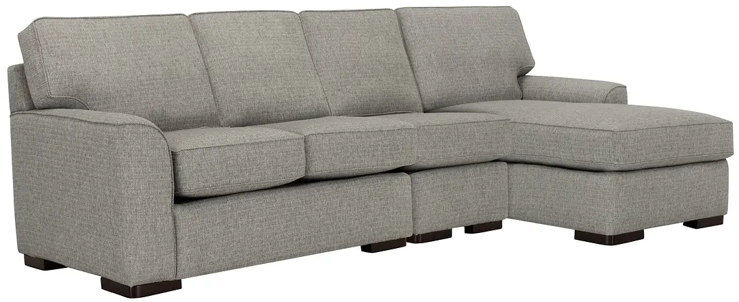 Austin Gray Fabric Small Right Chaise Sectional Austin Gray Fabric Small Right Chaise Sectional