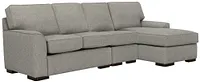 Austin Gray Fabric Small Right Chaise Sectional