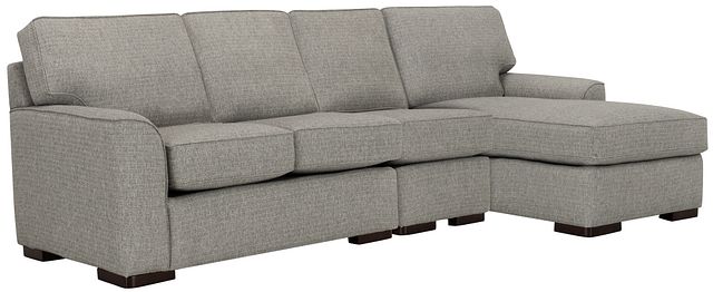 Austin Gray Fabric Small Right Chaise Sectional