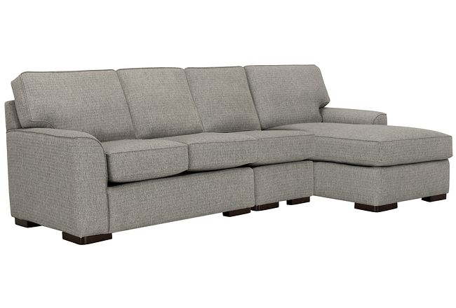 Austin Gray Fabric Small Right Chaise Sectional