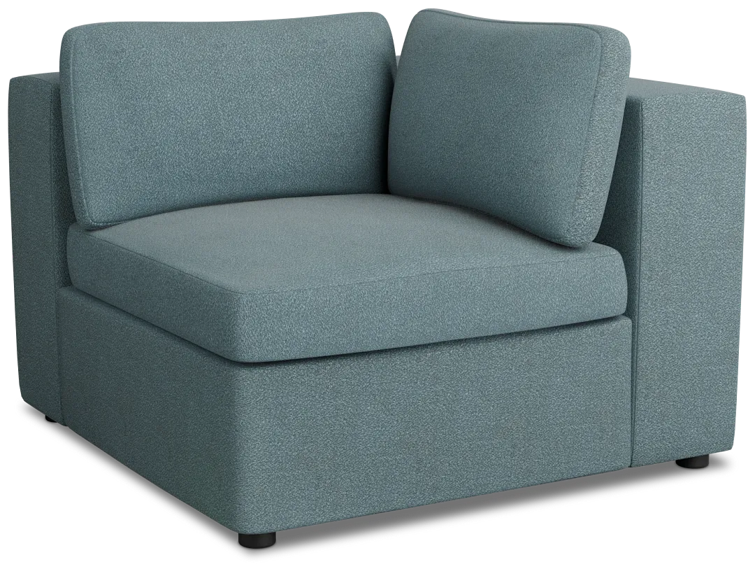 Destin Sutton Blue Fabric Corner Chair