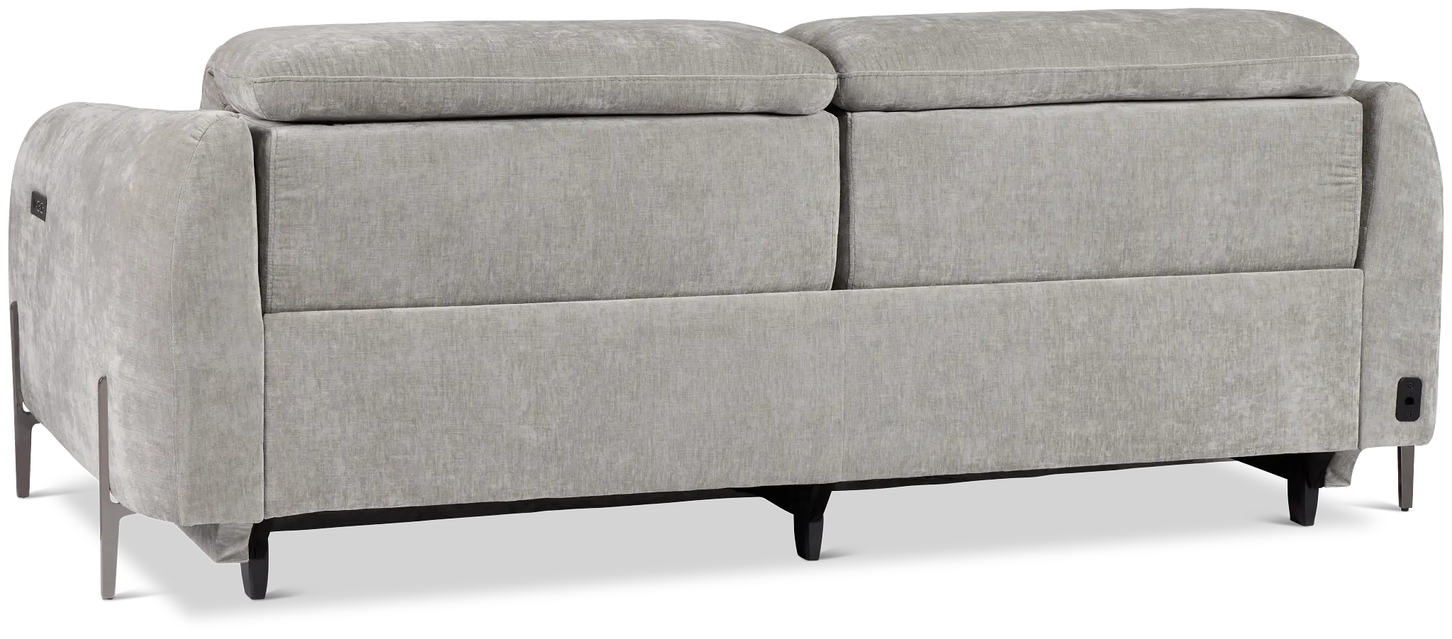 Zuri Gray Velvet Power Reclining Sofa W/ Power Headrest Zuri Gray Velvet Power Reclining Sofa W/ Power Headrest