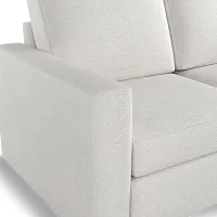 Citymod White Fabric 2-piece Modular Sofa