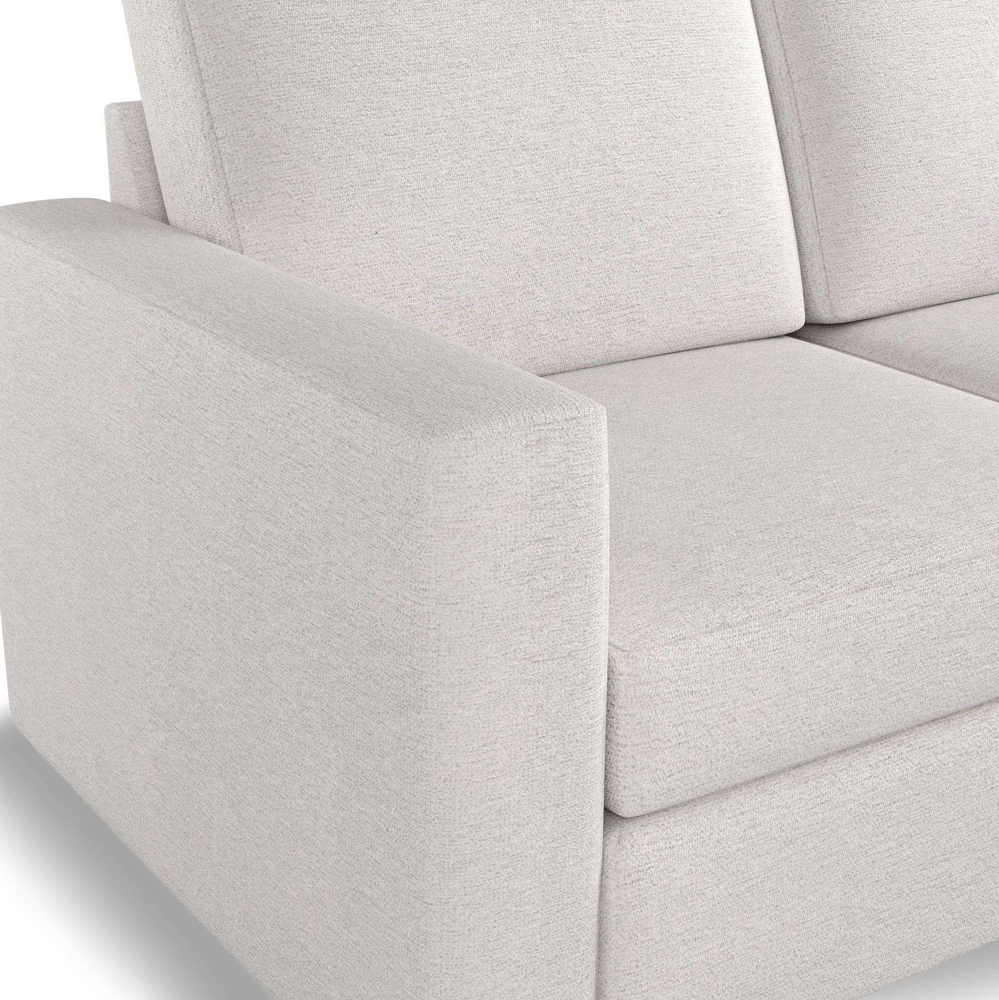 Citymod White Fabric 2-piece Modular Sofa
