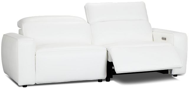 Tidal White Lthr/vinyl Power Reclining Sofa
