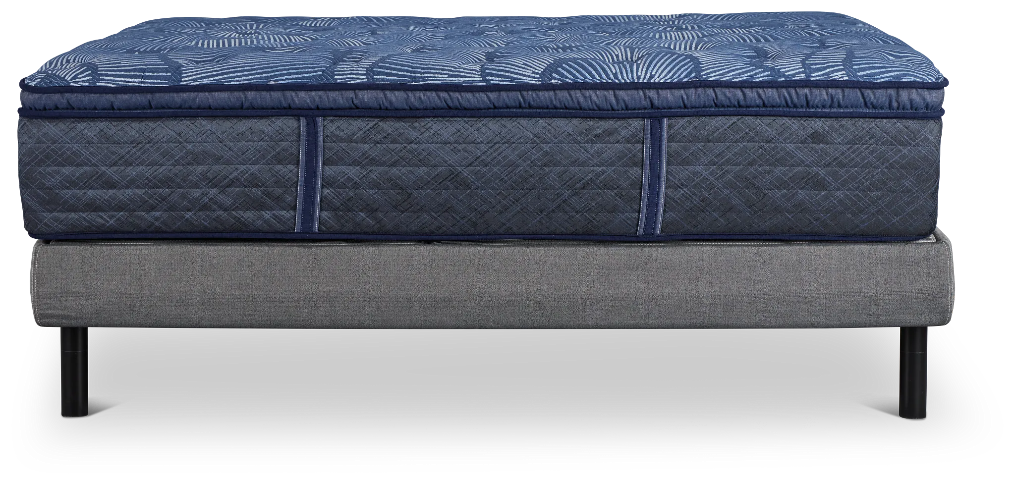 Serta Perfect Sleeper Cobalt Calm Plush Motion Perfect 4 Adjustable Base Set