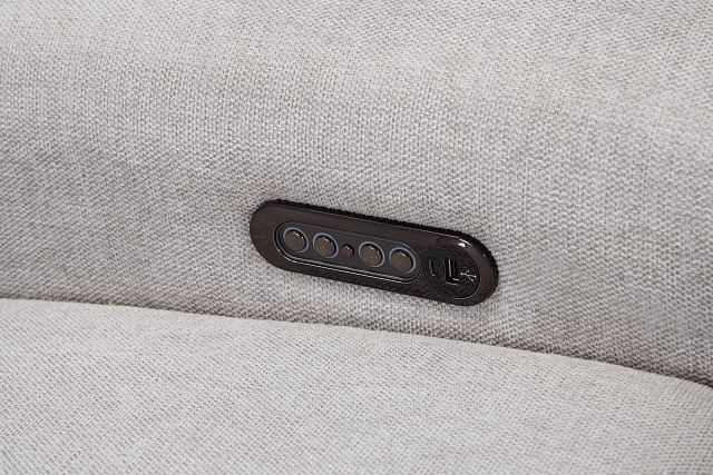 Callum Light Gray Fabric Small Left Power Chaise Sleeper Sectional