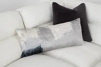 Langston Gray Velvet Lumbar Accent Pillow