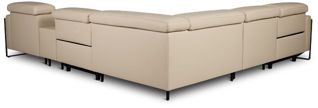 Atlas Taupe Lthr/vinyl Medium Dual Power Right Chaise Sectional