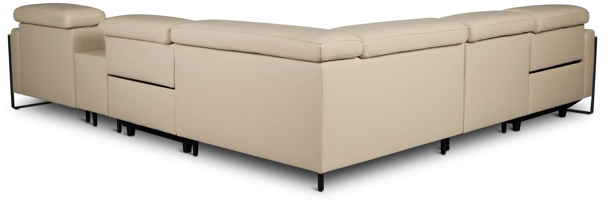 Atlas Taupe Lthr/vinyl Medium Dual Power Right Chaise Sectional Atlas Taupe Lthr/vinyl Medium Dual Power Right Chaise Sectional
