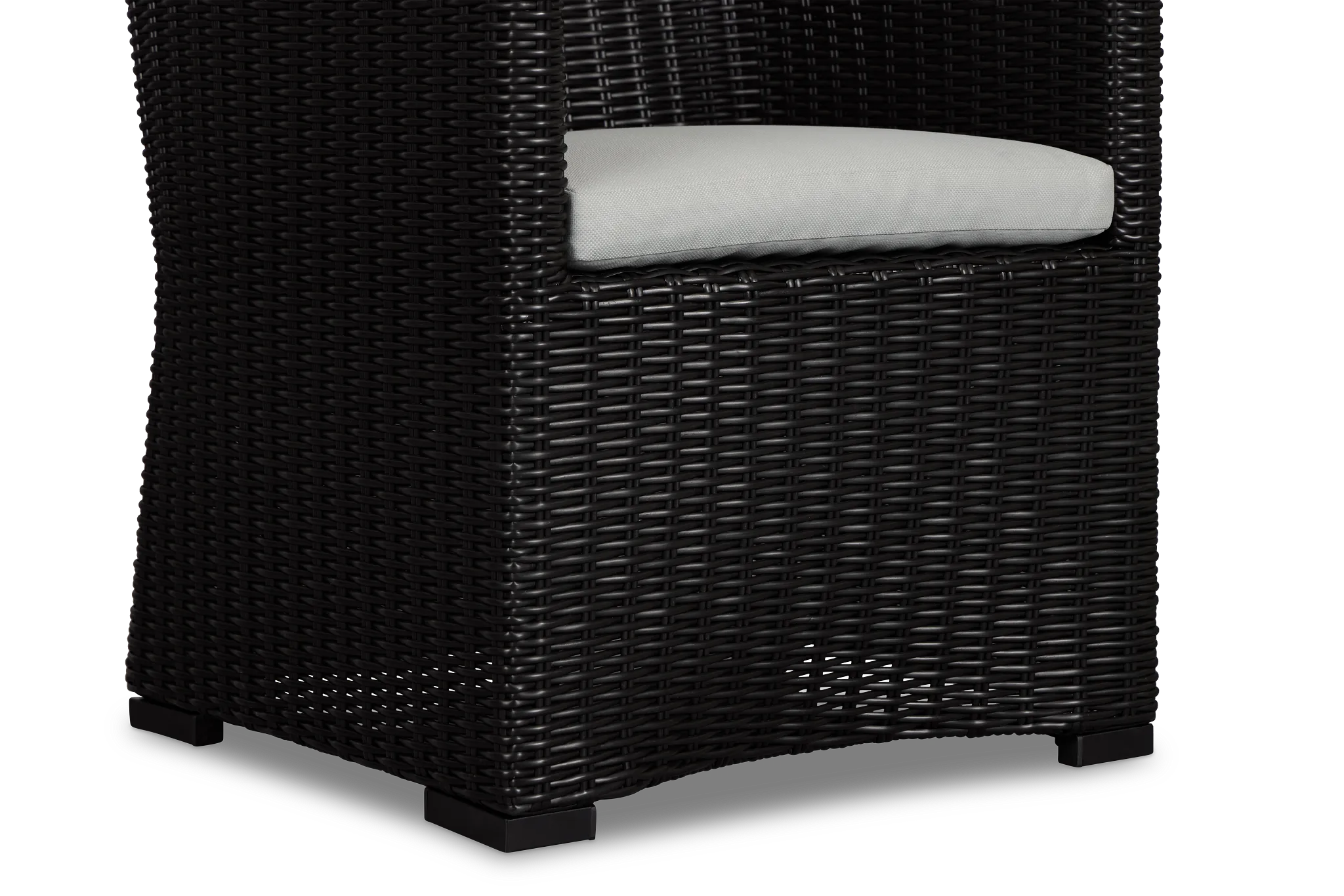 Montecito Black Cushioned Arm Chair