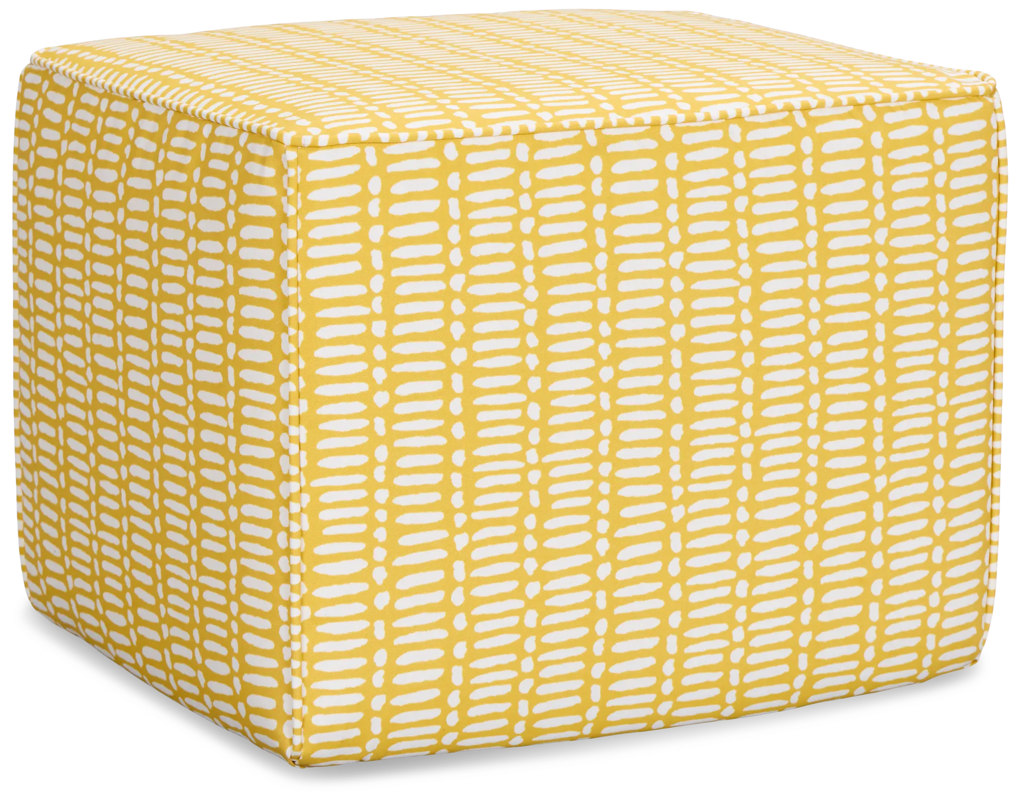 Deja Yellow Fabric Accent Pouf Deja Yellow Fabric Accent Pouf