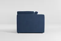 Destin Revenue Dark Blue Fabric 3-piece Modular Sofa