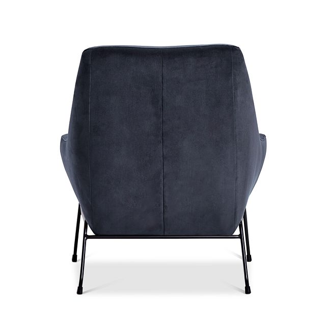 Xena Dark Gray Velvet Accent Chair (4)
