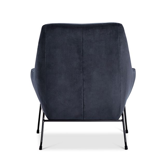 Xena Dark Gray Velvet Accent Chair
