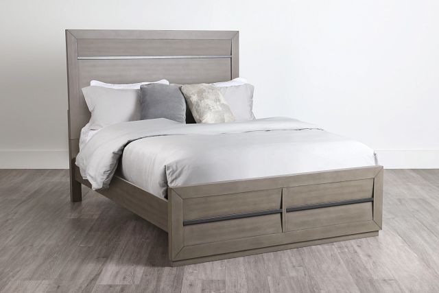 Zurich Gray Panel Bed