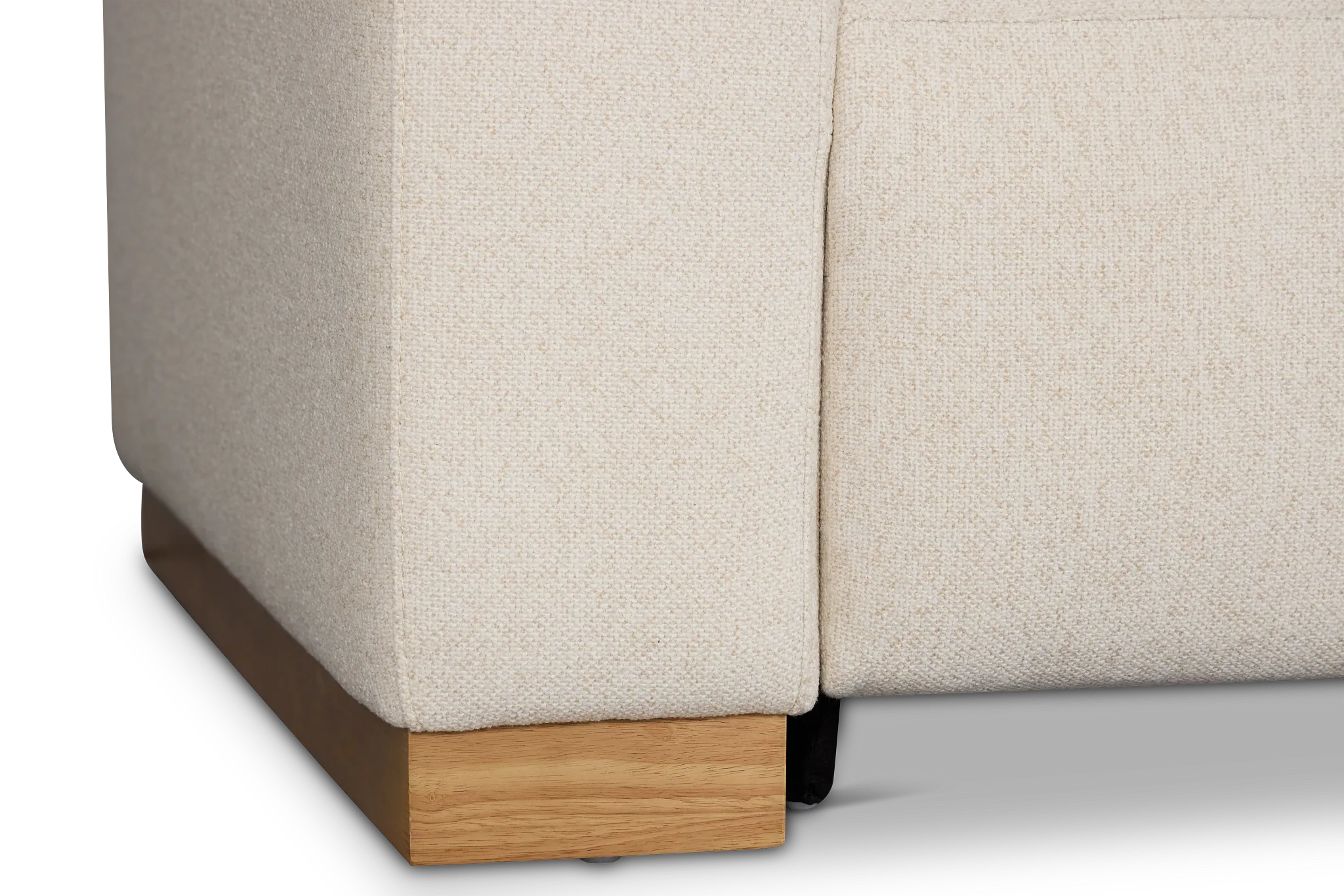 Leona Light Beige Fabric 3-piece Modular Power Sofa