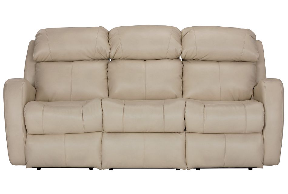 Finn Light Beige Micro Reclining Sofa