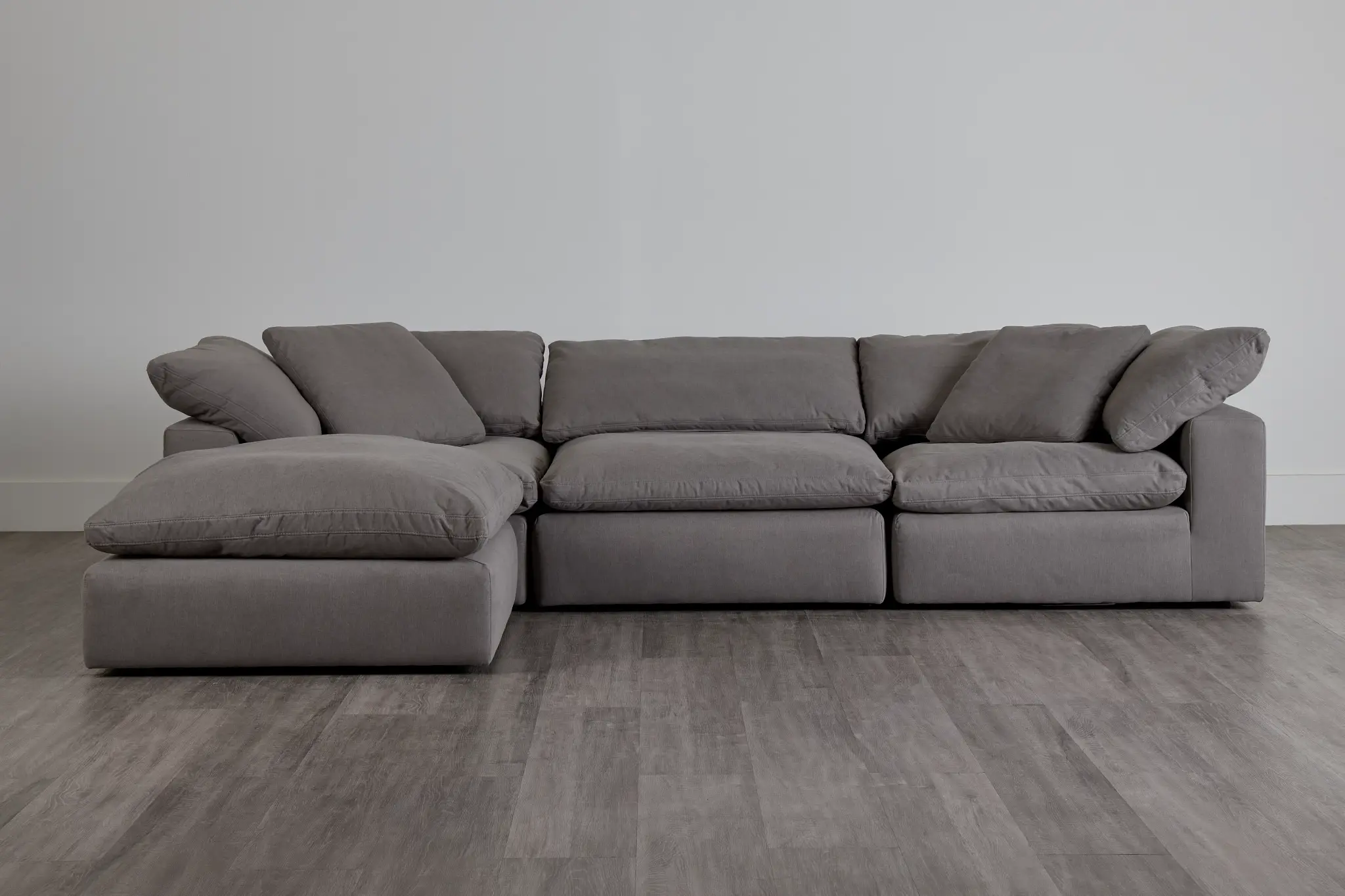 Nixon Light Gray Fabric 4-piece Bumper Sectional Nixon Light Gray Fabric 4-piece Bumper Sectional