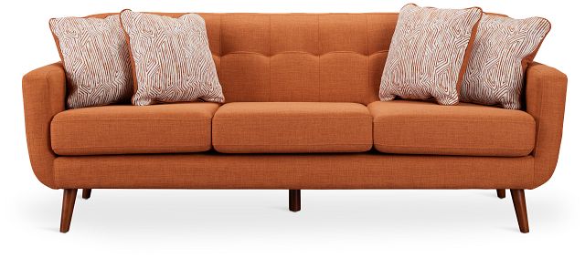 Raya Orange Fabric Sofa