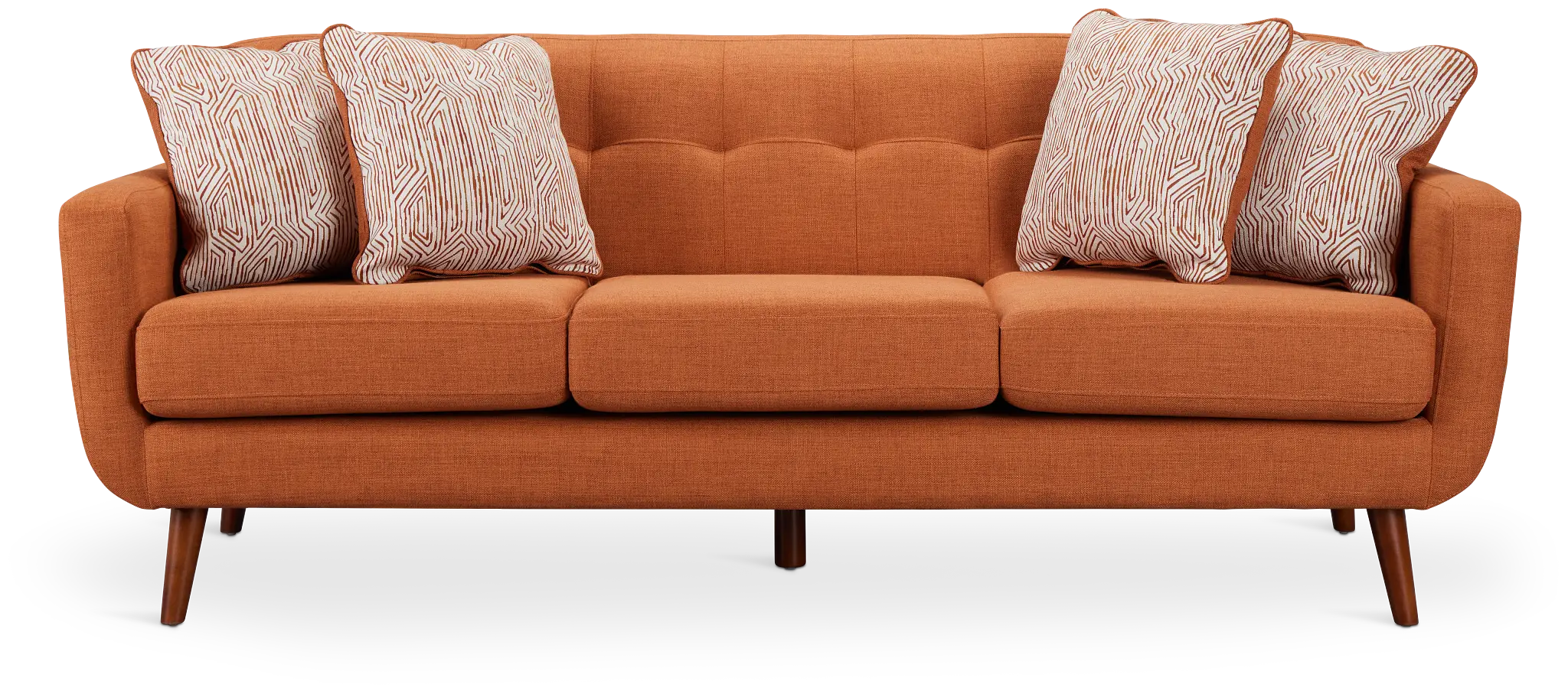 Raya Orange Fabric Sofa Raya Orange Fabric Sofa