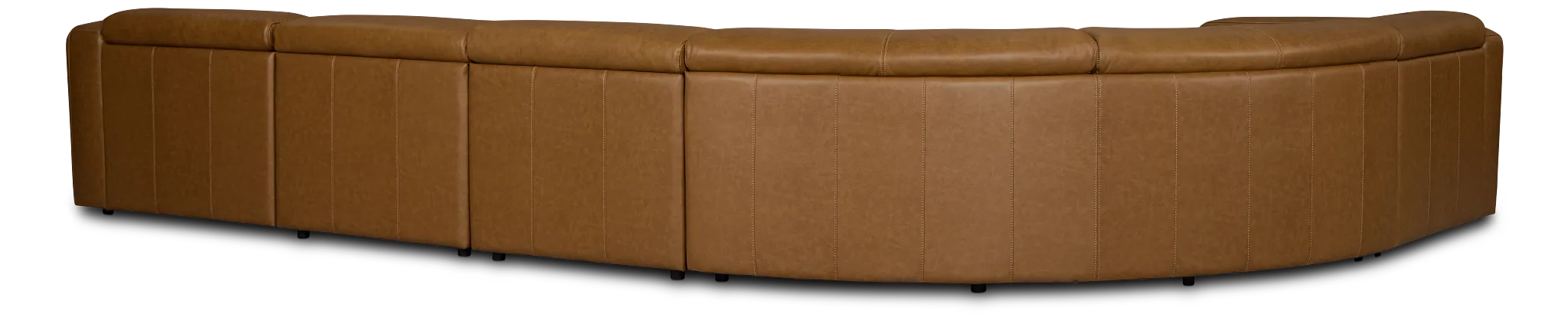 Jace Medium Brown Lthr/vinyl Small Right Chaise Power Reclining Sectional