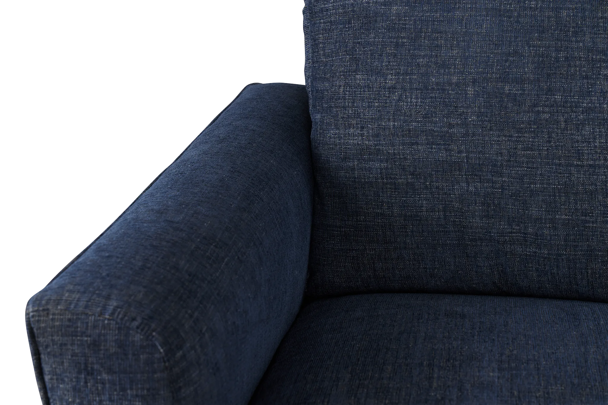 Davis Dark Blue Micro Right Bumper Sectional