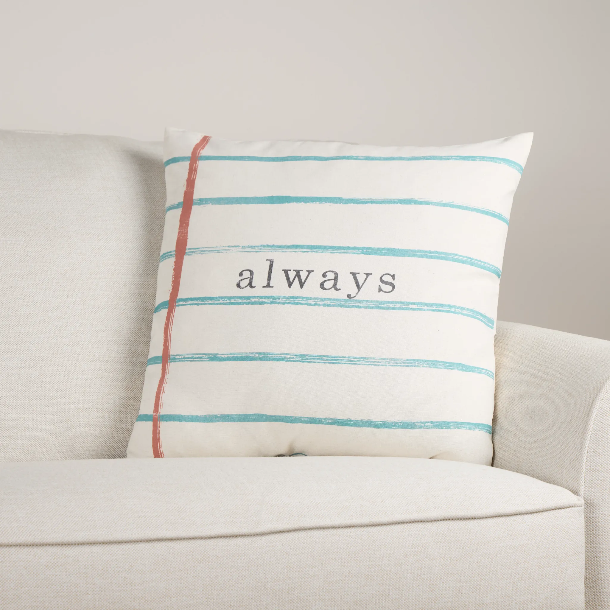 Always Ivory 22" Square Accent Pillow