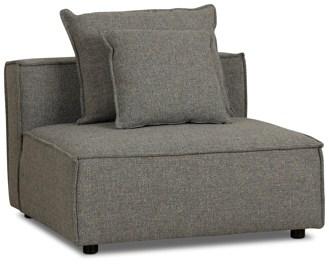 Tatum Gray Fabric Armless Chair