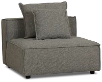 Tatum Gray Fabric Armless Chair