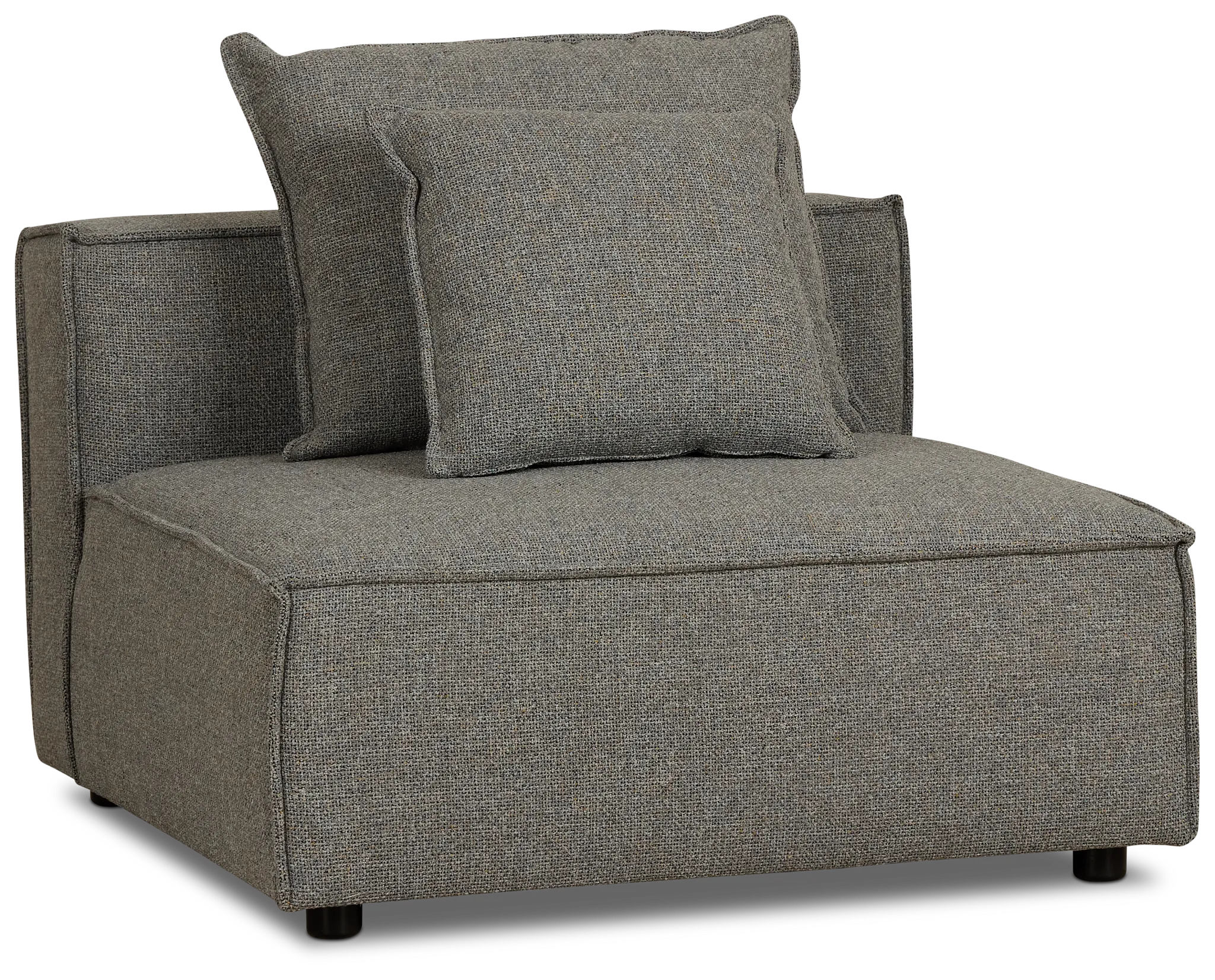 Tatum Gray Fabric Armless Chair