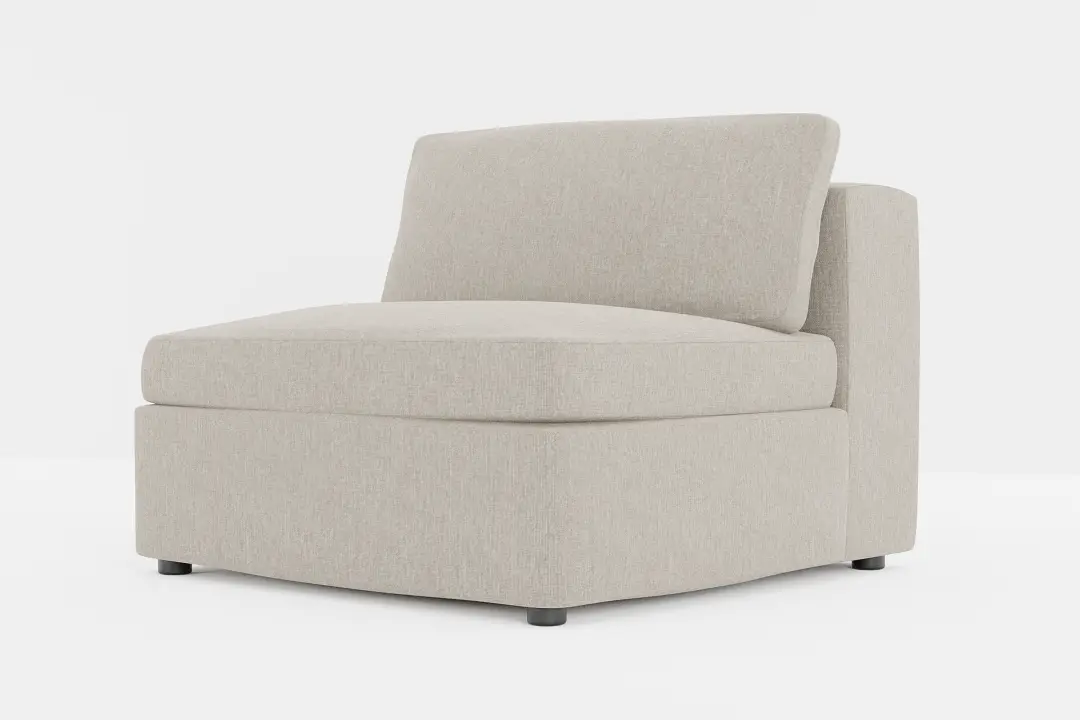 Destin Elevation Khaki Fabric Armless Chair Destin Elevation Khaki Fabric Armless Chair