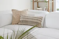 Belgravo Beige Lumbar Accent Pillow