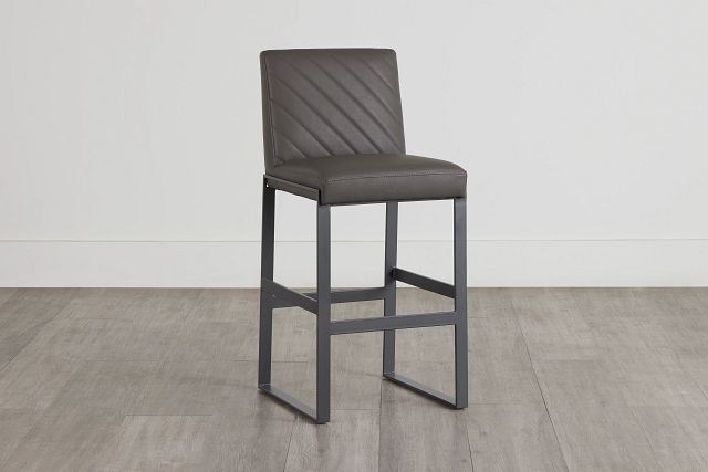 Harlem Dark Gray 30" Upholstered Barstool