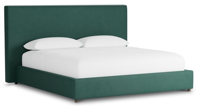 Grayton Joya Green 54" Upholstered Platform Bed