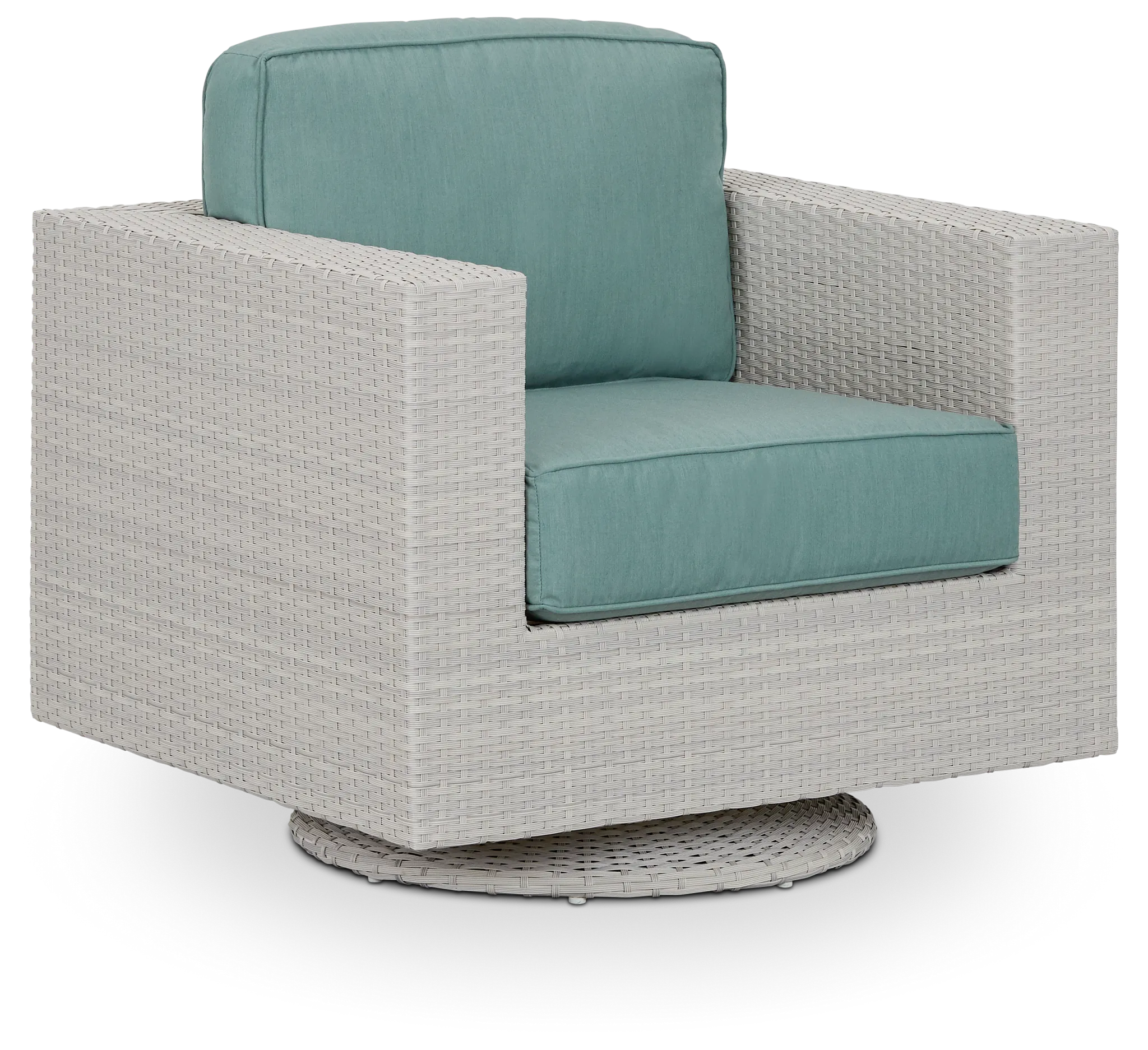 Biscayne Teal Swivel Chair
