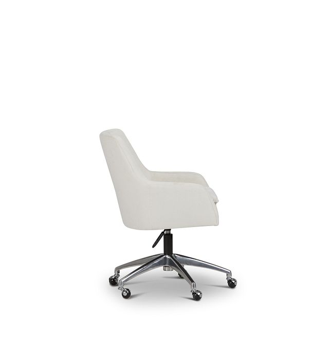 white upholstered office chair