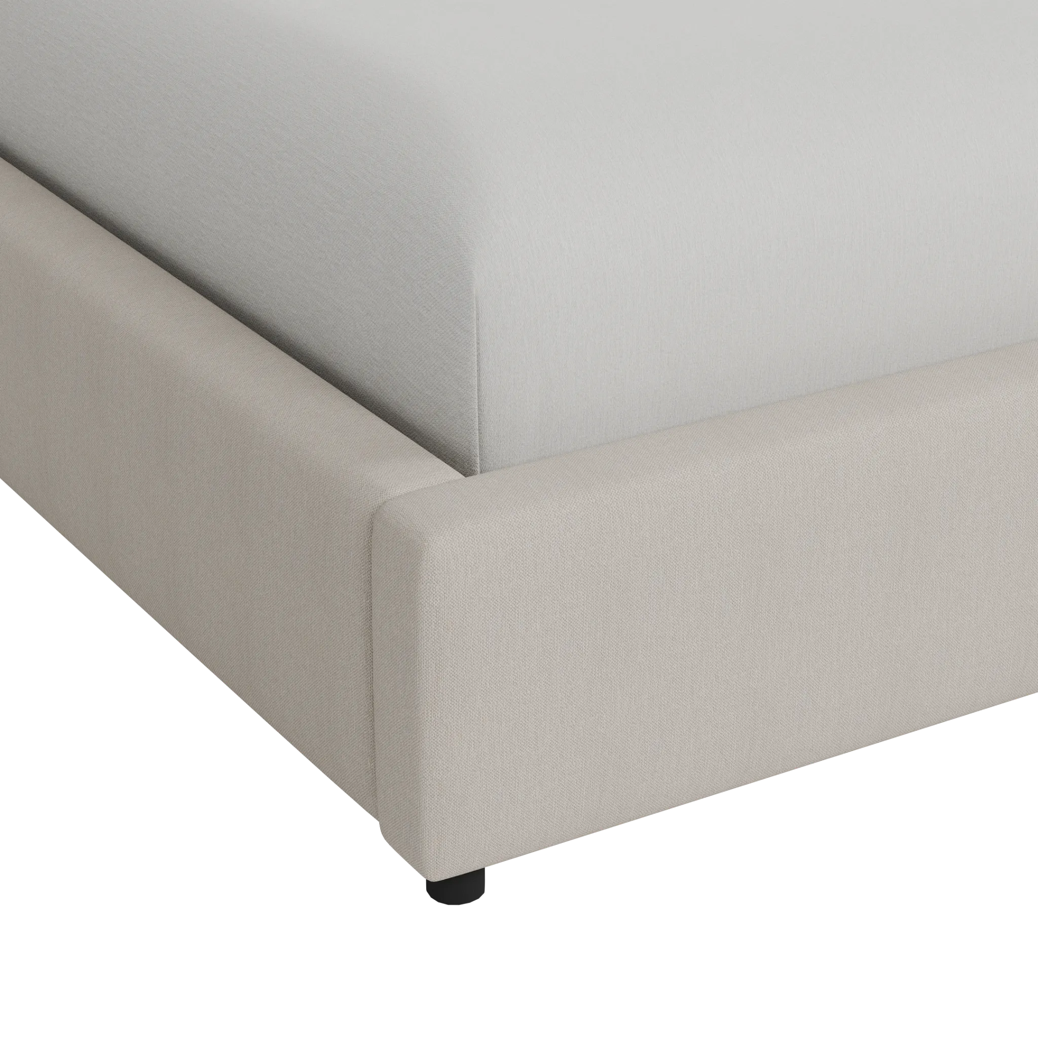 Grayton Revenue Beige 54" Upholstered Platform Bed