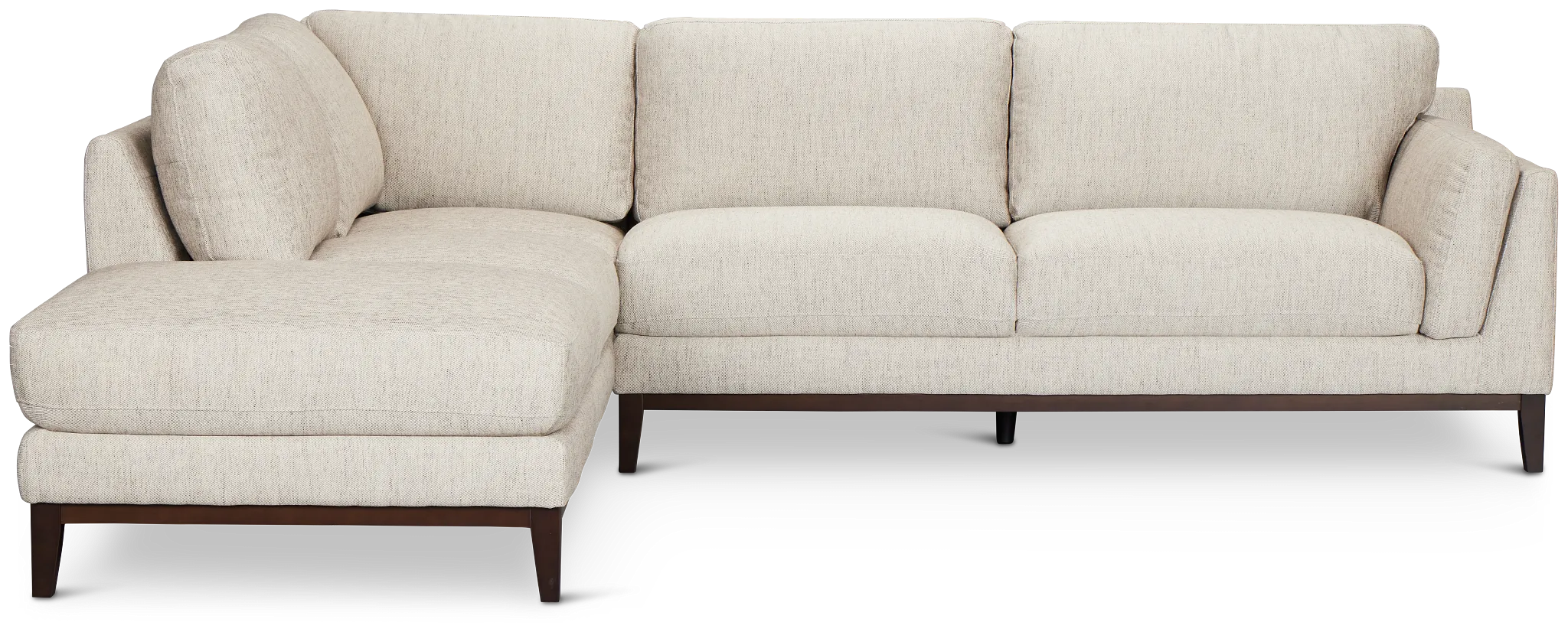 Wesley Gray Fabric Small Left Bumper Sectional