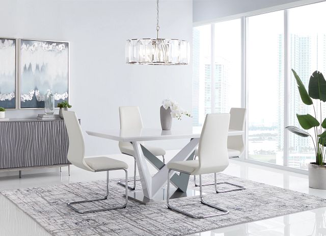 Lennox White Rectangular Table
