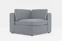 Destin Elevation Gray Fabric Corner Chair