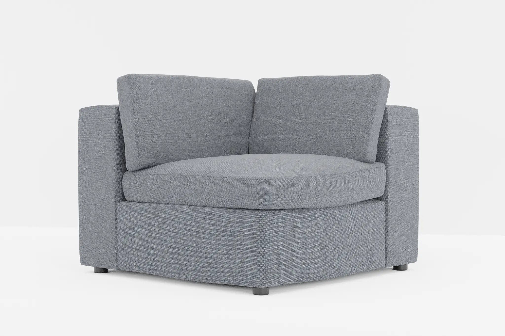 Destin Elevation Gray Fabric Corner Chair Destin Elevation Gray Fabric Corner Chair